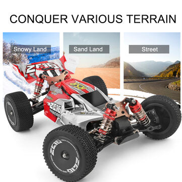 1/14 2.4G 4WD High Speed Racing RC Car Vehicle Models 60km/h Two Battery 7.4V 2600mAh