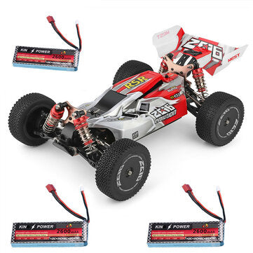 1/14 2.4G 4WD High Speed Racing RC Car Vehicle Models 60km/h Two Battery 7.4V 2600mAh