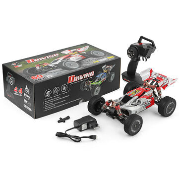 1/14 2.4G 4WD High Speed Racing RC Car Vehicle Models 60km/h Two Battery 7.4V 2600mAh